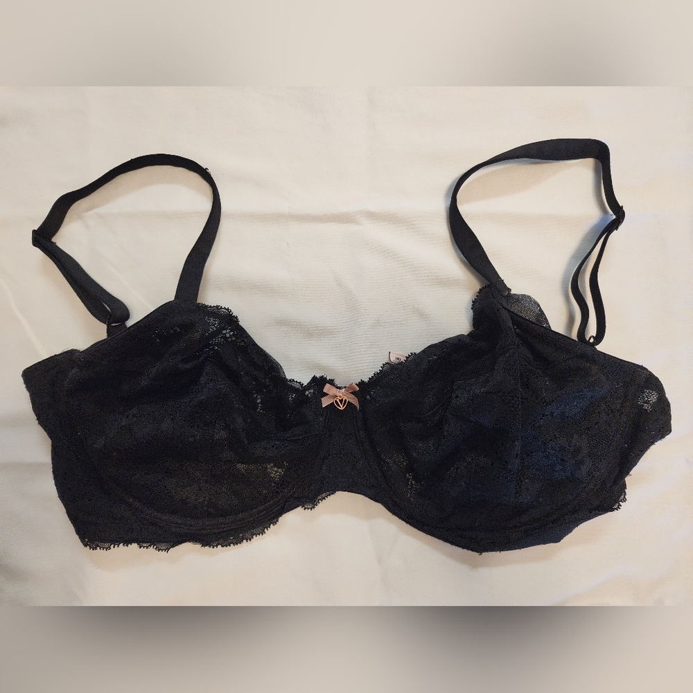Victoria's Secret Black Lace Mesh Bra